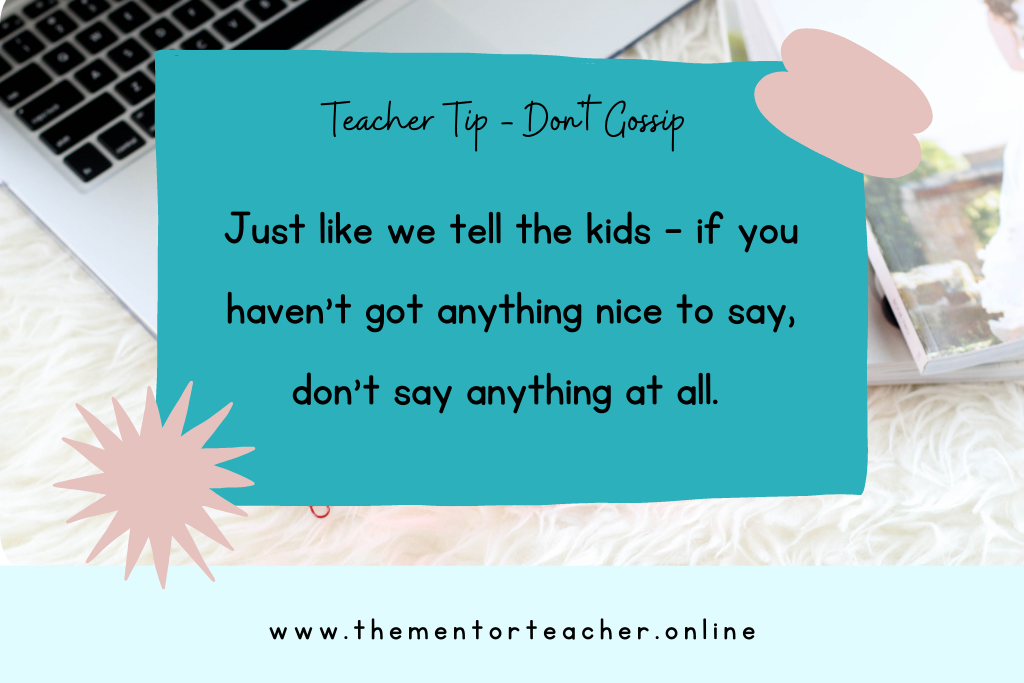 a quote that says just like we tell the kids, if you havent got anything nice to say, don't say anything at all. 